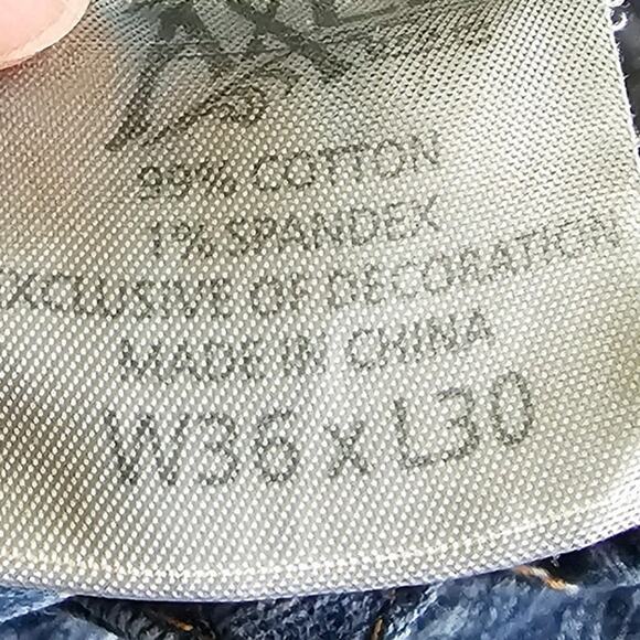 AXEL Slim Boot Jeans Mens 36x29 Medium Wash Western Stretch Denim Flat Pockets - Picture 6 of 7